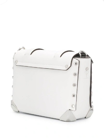 Shop Michael Michael Kors Manhattan Small Leather Bag In White