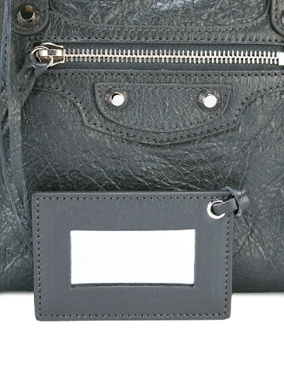 Shop Balenciaga City Classic Small Leather Shoulder Bag In Grey