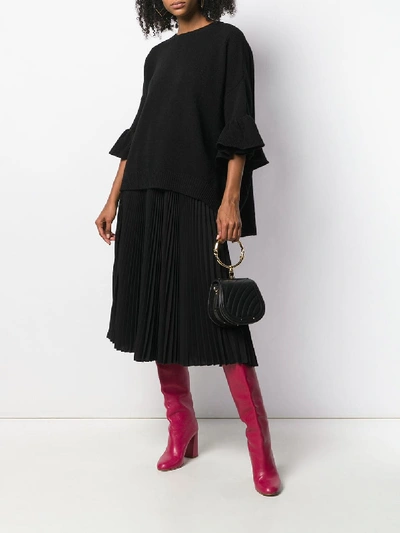 Shop Valentino Wool Blend Jumper In Black