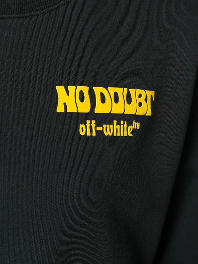 Shop Off-white Crewneck Logo Sweatshirt In Black
