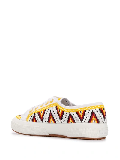 Shop Alanui Printed Sneakers In White