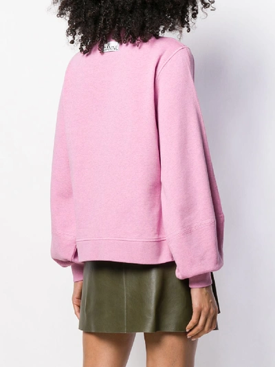 Shop Ganni Isoli Sweater In Pink