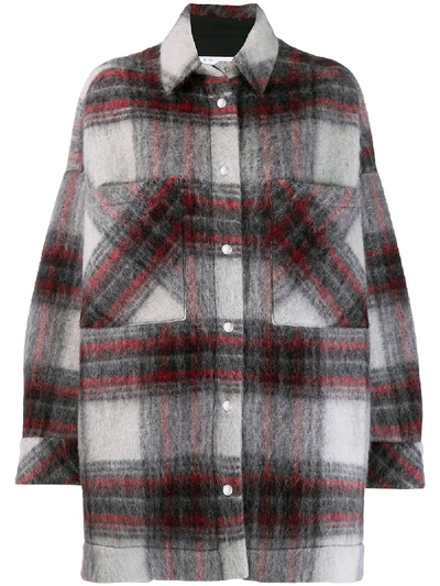 Minsky Wool Blend Coat In Grey