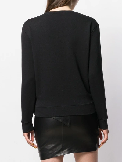 Shop Saint Laurent Cotton Sweater In Black