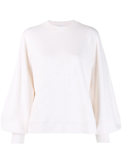 Shop Ganni Isoli Sweater In White