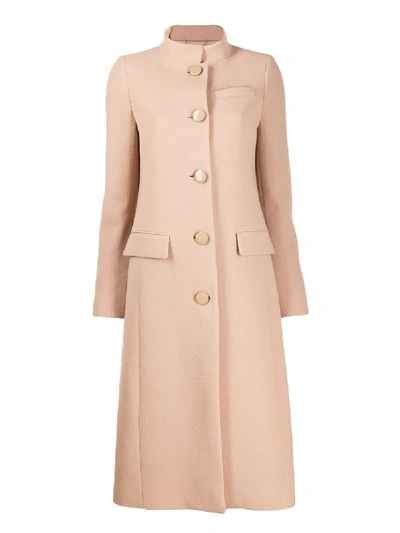 Shop Givenchy Wool Coat In Brown