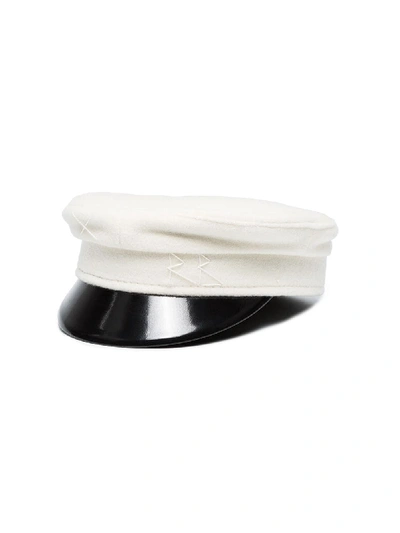 Shop Ruslan Baginskiy Baker Boy Wool Hat In White