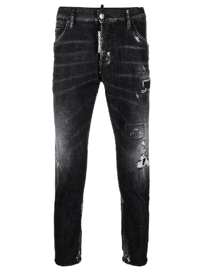Shop Dsquared2 Denim Cotton Jeans In Black