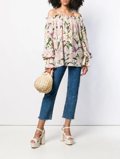 Shop Dolce & Gabbana Silk Blouse In Pink