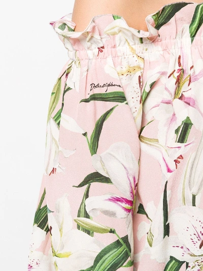 Shop Dolce & Gabbana Silk Blouse In Pink