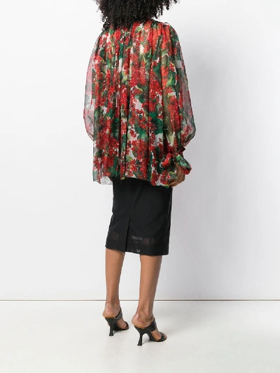 Shop Dolce & Gabbana Silk Printed Blouse