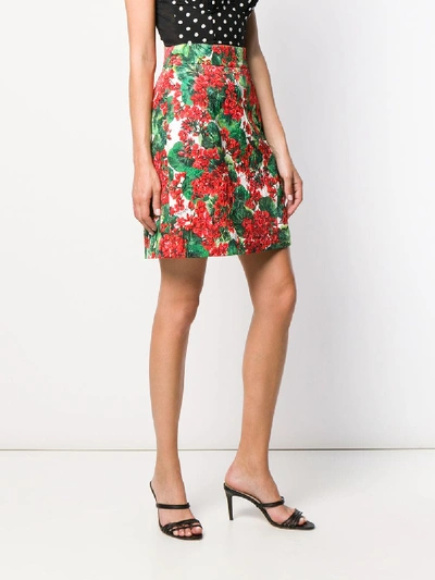 Shop Dolce & Gabbana Cotton Short Skirt In Red