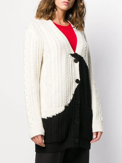 Shop Valentino Wool Cardigan In White