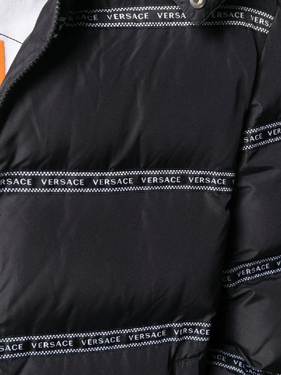 Shop Versace Padded Jacket In Black