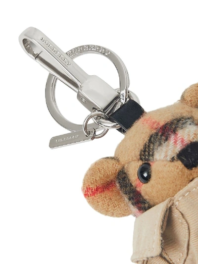 Shop Burberry Thomas Trench Keyring In Beige