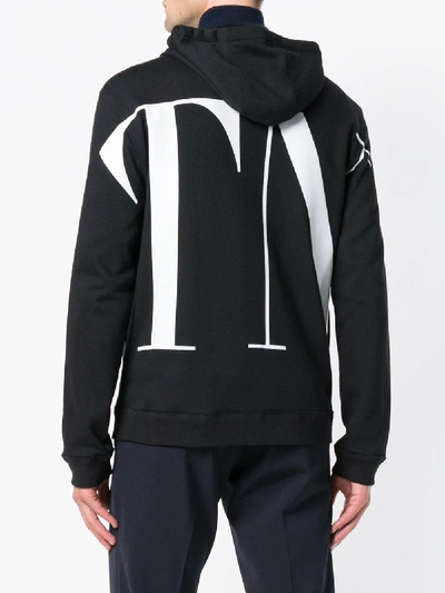 Shop Valentino Logo Print Sweatshirt In Black