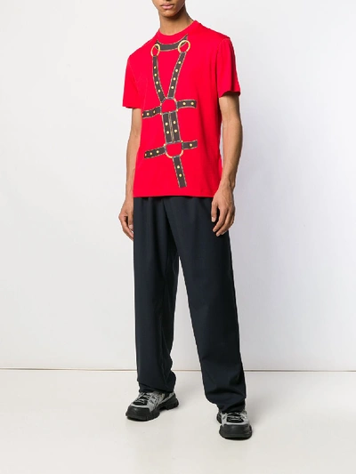 Shop Versace Cotton T-shirt In Red