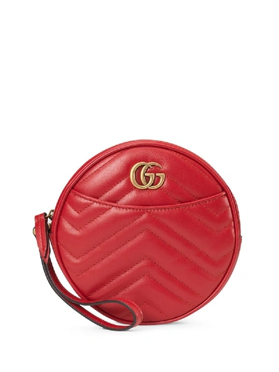 Shop Gucci Gg Marmont Wallet In Red