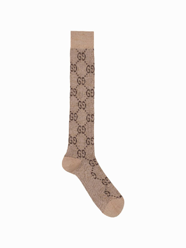 Gucci Socks With Logo In Beige ModeSens