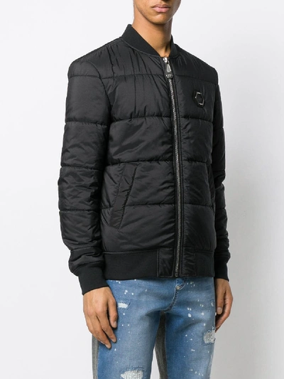 Shop Philipp Plein Nylon Jacket In Black