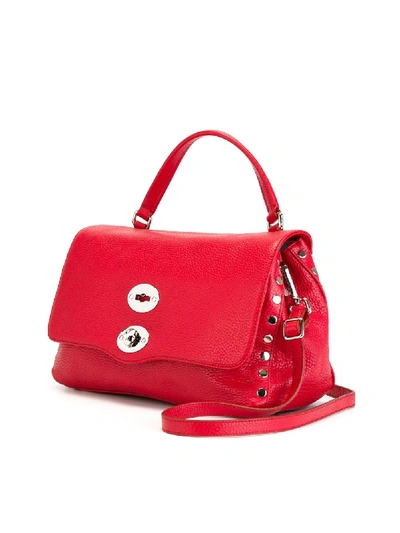 Shop Zanellato Small Postina Leather Bag In Red