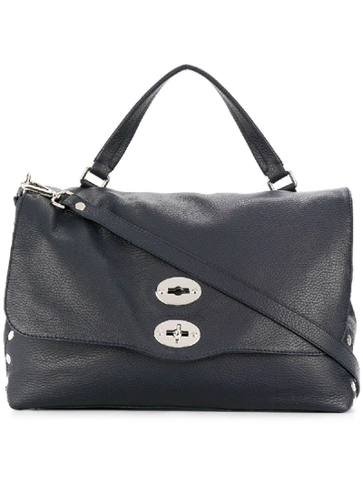 Shop Zanellato Postina Leather Bag In Blue