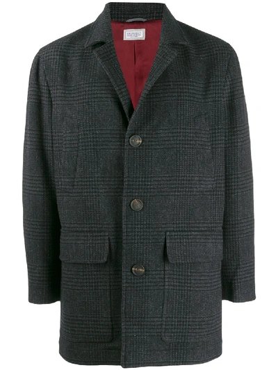 Shop Brunello Cucinelli Wool Jacket In Grey