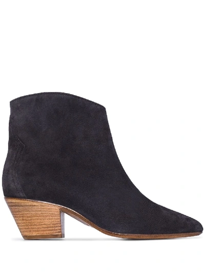 Shop Isabel Marant Dacken Leather Boots In Black