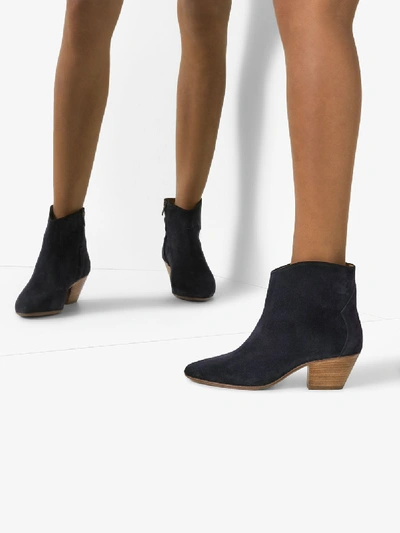 Shop Isabel Marant Dacken Leather Boots In Black