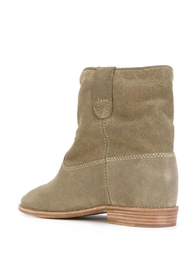 Shop Isabel Marant Crisi Leather Boots In Grey
