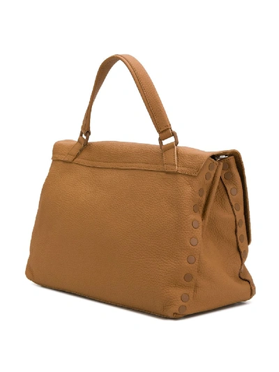 Shop Zanellato Postina Leather Bag In Brown