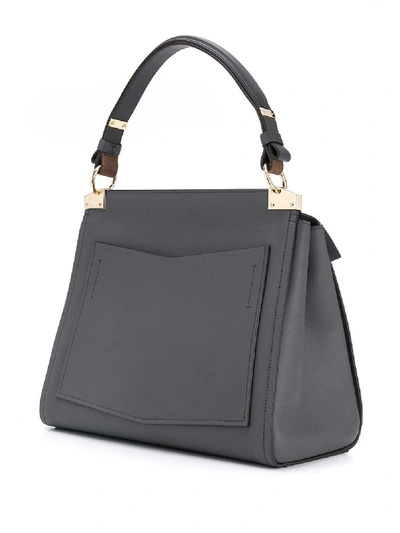 Shop Givenchy Mystic Leather Shoulder Bag In Grey