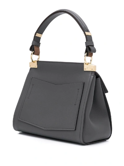 Shop Givenchy Mystic Small Leather Shoulder Bag In Grey