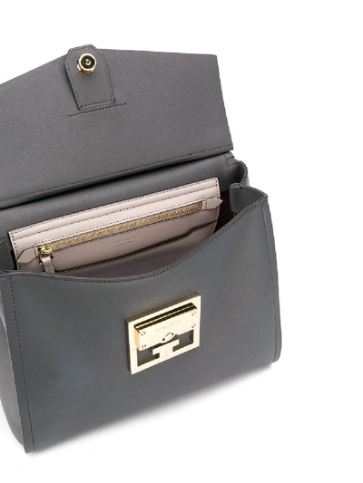 Shop Givenchy Mystic Small Leather Shoulder Bag In Grey