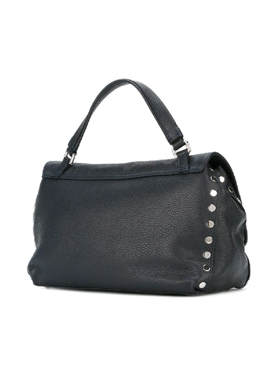 Shop Zanellato Small Postina Leather Bag In Blue