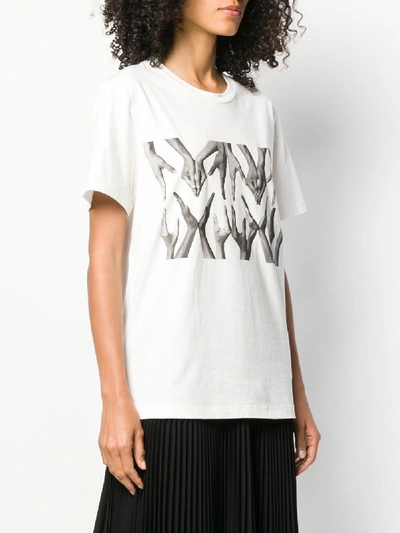 Shop Mm6 Maison Margiela Printed Cotton T-shirt