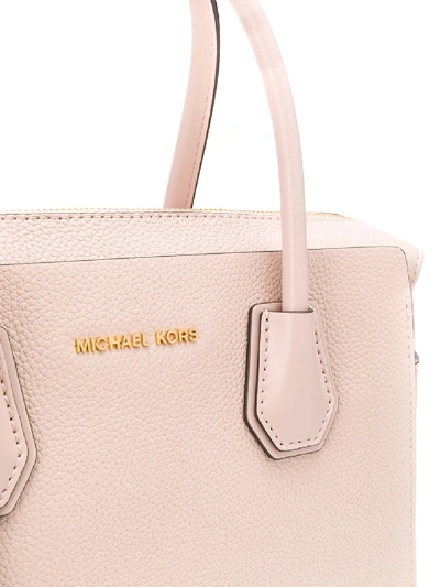 Shop Michael Michael Kors Mercer Belted Leather Bag In Pink