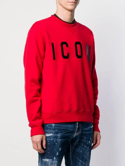 Shop Dsquared2 Cotton Sweatshirt In Red