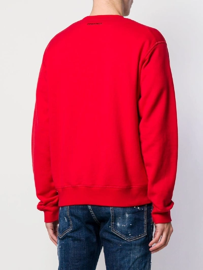 Shop Dsquared2 Cotton Sweatshirt In Red