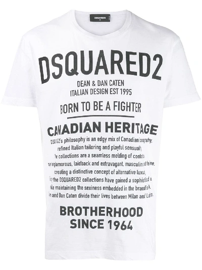 Shop Dsquared2 Cotton T-shirt In White