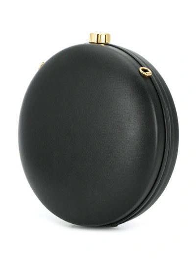 Shop Stella Mccartney Round Mini Shoulder Bag In Black
