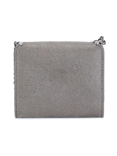 Shop Stella Mccartney Falabella Flap Wallet In Grey
