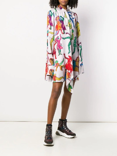 Shop Stella Mccartney Silk Dress In Multicolor