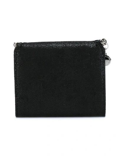 Shop Stella Mccartney Falabella Flap Wallet In Black