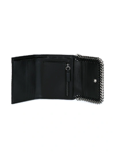 Shop Stella Mccartney Falabella Flap Wallet In Black