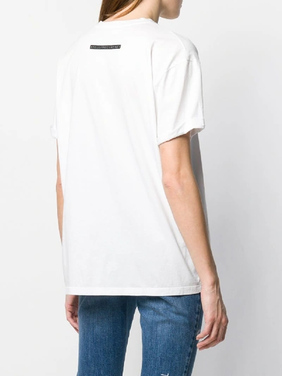 Shop Stella Mccartney Printed Cotton T-shirt In White