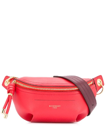 Shop Givenchy Whip Mini Leather Belt Bag In Red