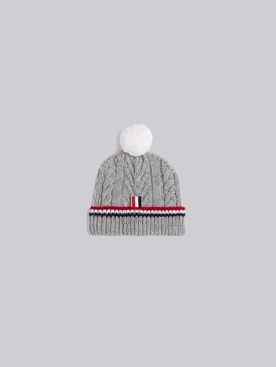 Shop Thom Browne Merino Wool Hat In Grey