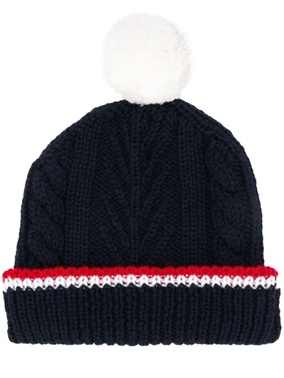 Shop Thom Browne Merino Wool Hat In Blue