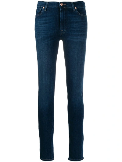 Shop 7 For All Mankind Skinny Jeans In Blue
